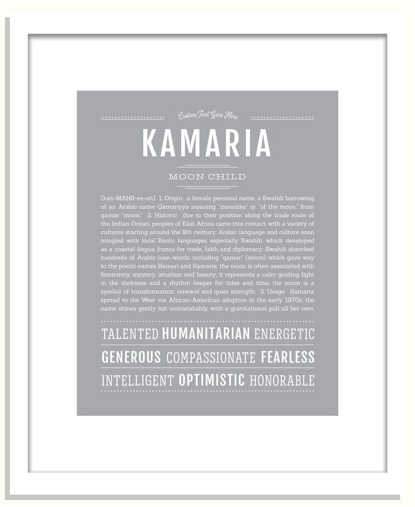 Kamaria | Name Art Print