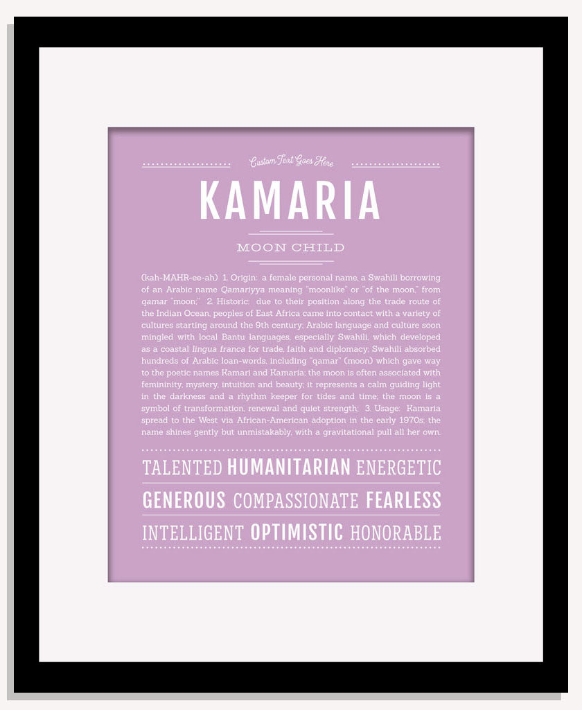 Kamaria | Name Art Print
