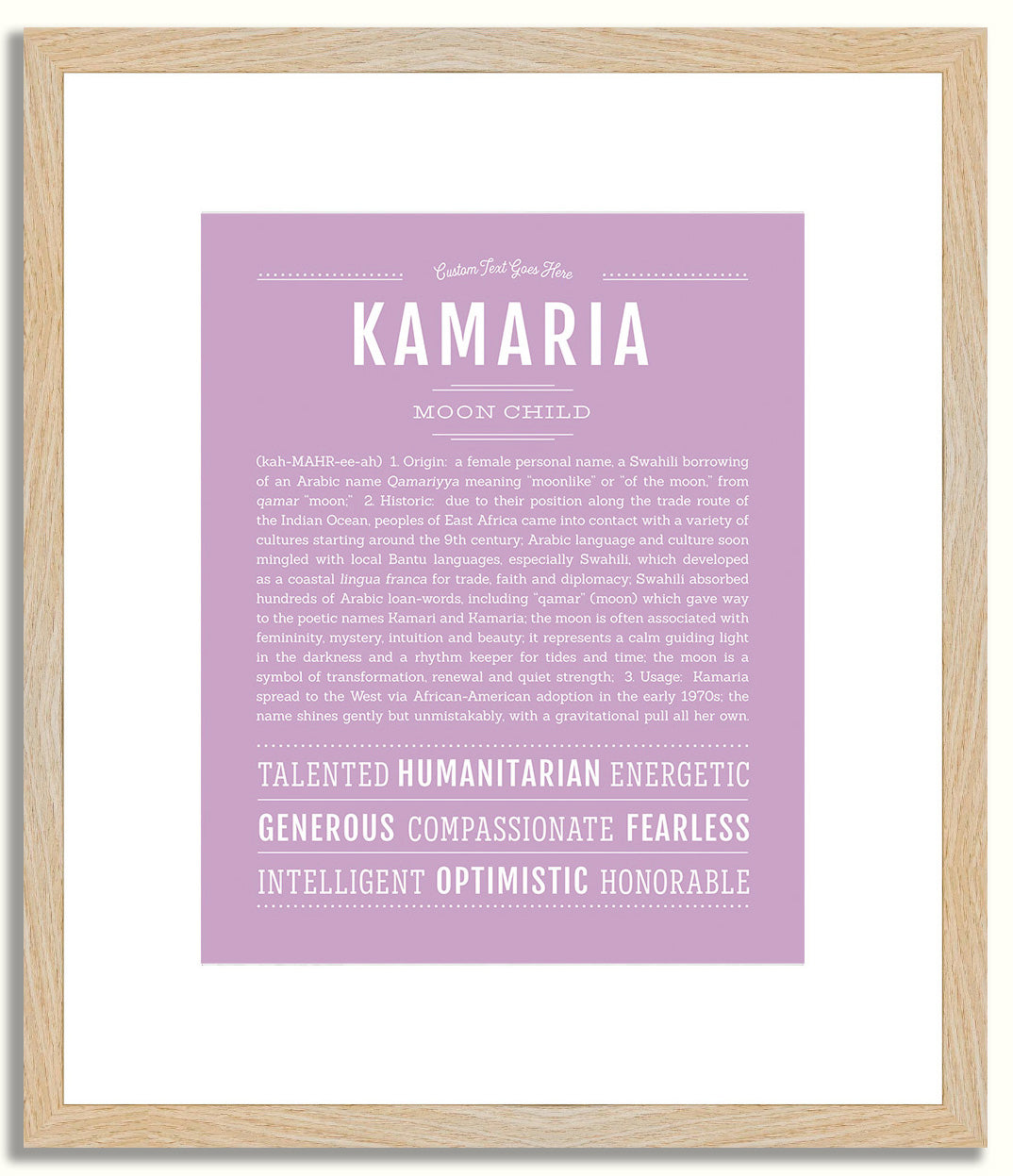 Kamaria | Name Art Print