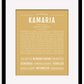 Kamaria | Name Art Print