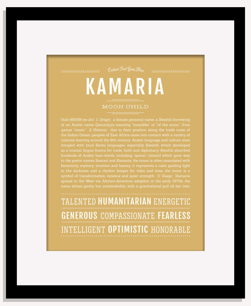 Kamaria | Name Art Print