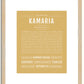Kamaria | Name Art Print