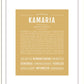 Kamaria | Name Art Print