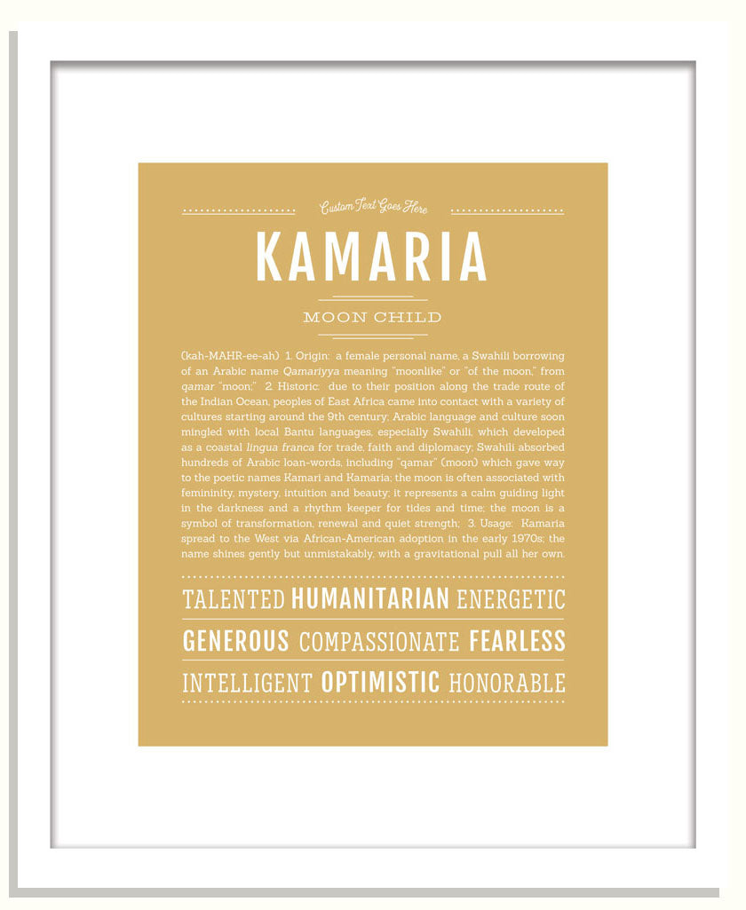 Kamaria | Name Art Print