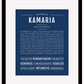 Kamaria | Name Art Print