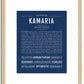 Kamaria | Name Art Print