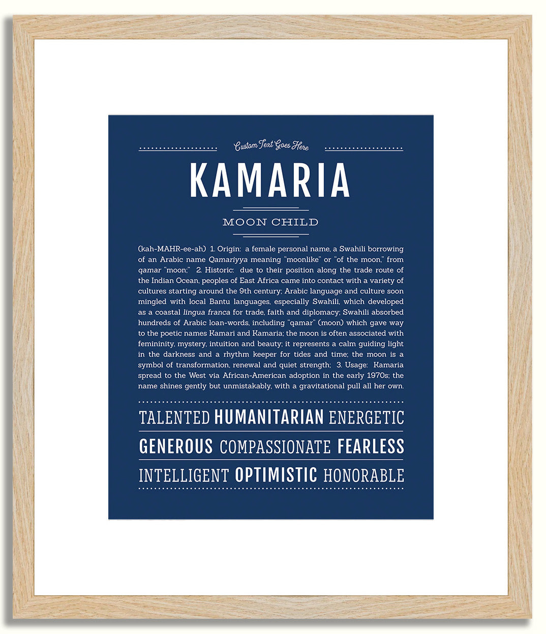 Kamaria | Name Art Print
