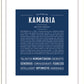 Kamaria | Name Art Print