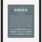 Kamaria | Name Art Print
