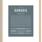 Kamaria | Name Art Print
