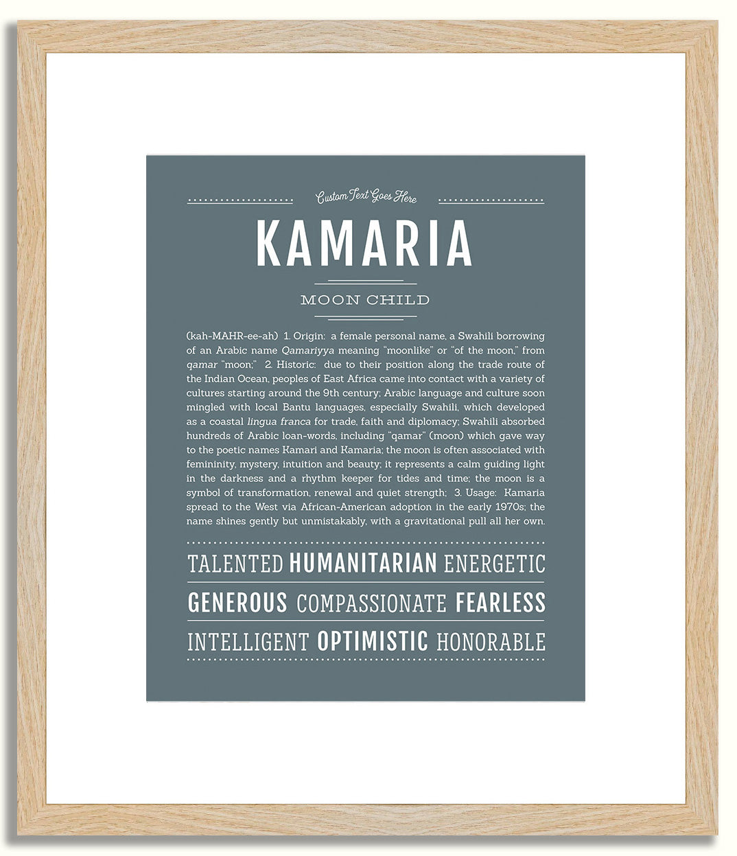 Kamaria | Name Art Print