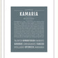 Kamaria | Name Art Print