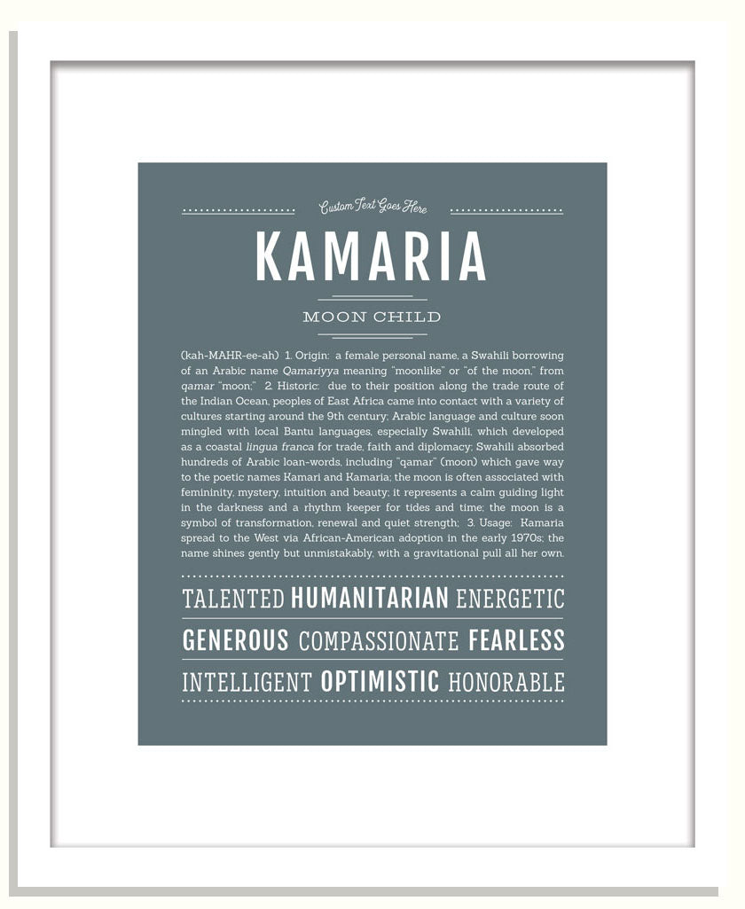 Kamaria | Name Art Print