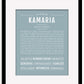 Kamaria | Name Art Print