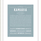 Kamaria | Name Art Print