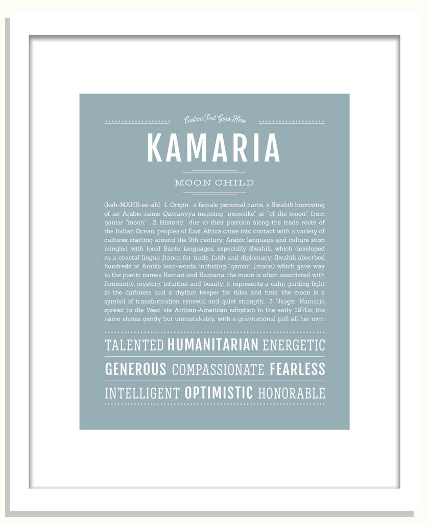 Kamaria | Name Art Print