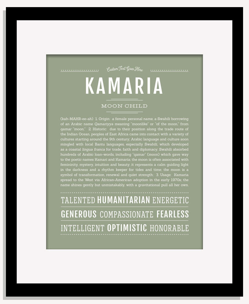 Kamaria | Name Art Print