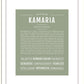 Kamaria | Name Art Print