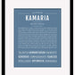 Kamaria | Name Art Print