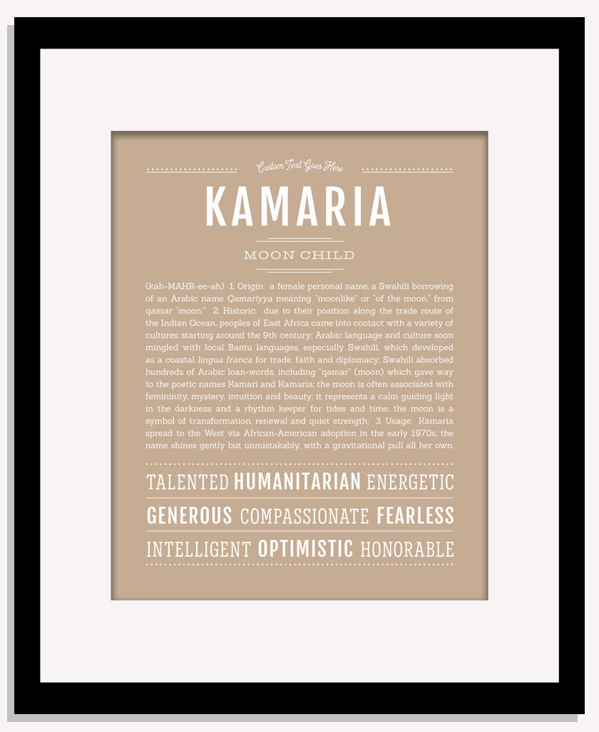 Kamaria | Name Art Print