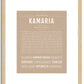 Kamaria | Name Art Print