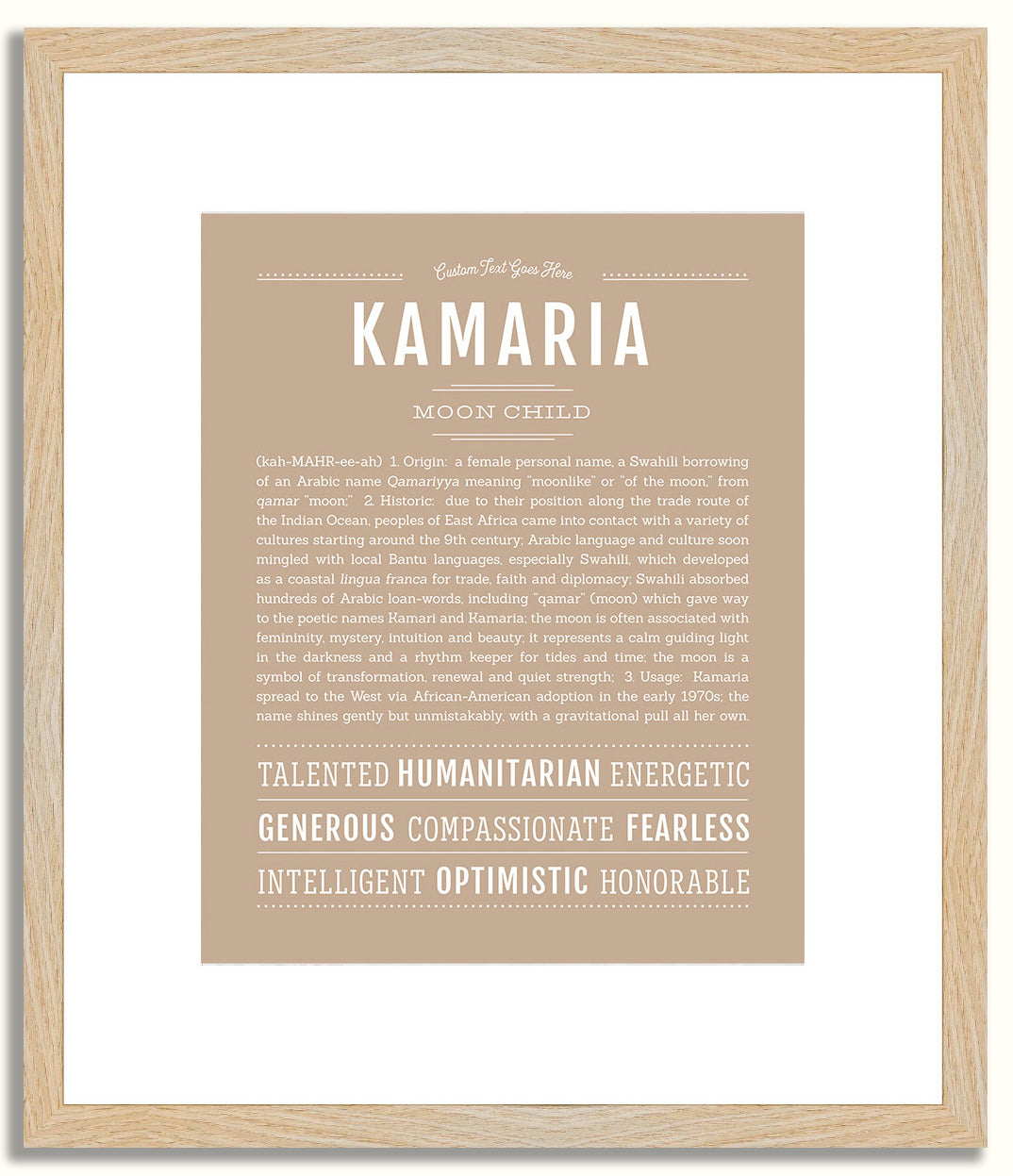 Kamaria | Name Art Print