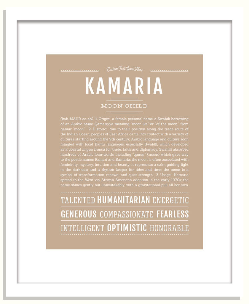 Kamaria | Name Art Print