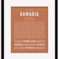 Kamaria | Name Art Print