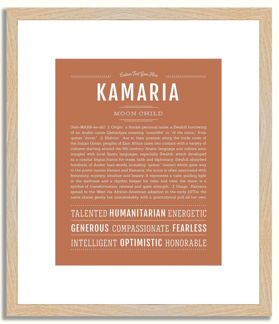Kamaria | Name Art Print