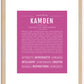 Kamden | Name Art Print