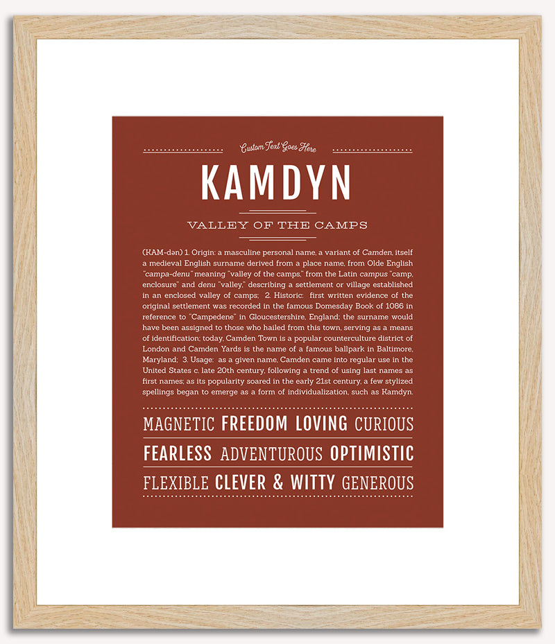 Kamdyn (male) | Name Art Print