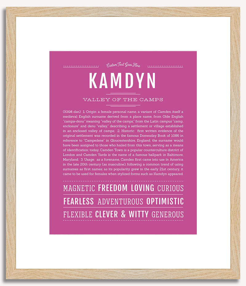 Kamdyn (male) | Name Art Print