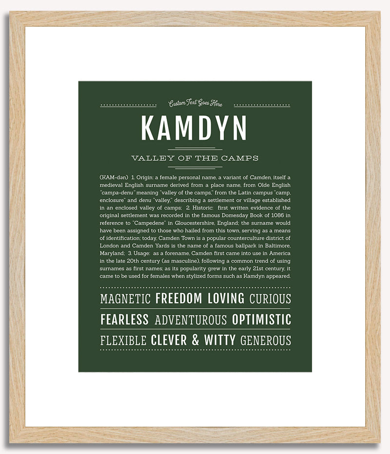 Kamdyn (male) | Name Art Print