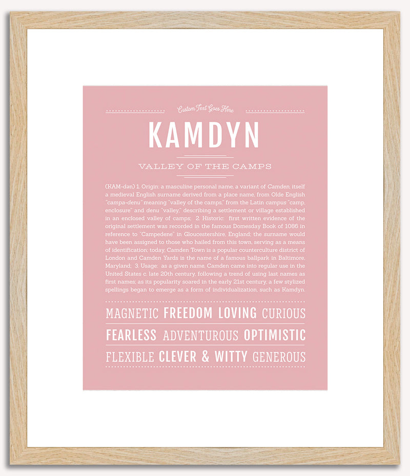 Kamdyn (male) | Name Art Print