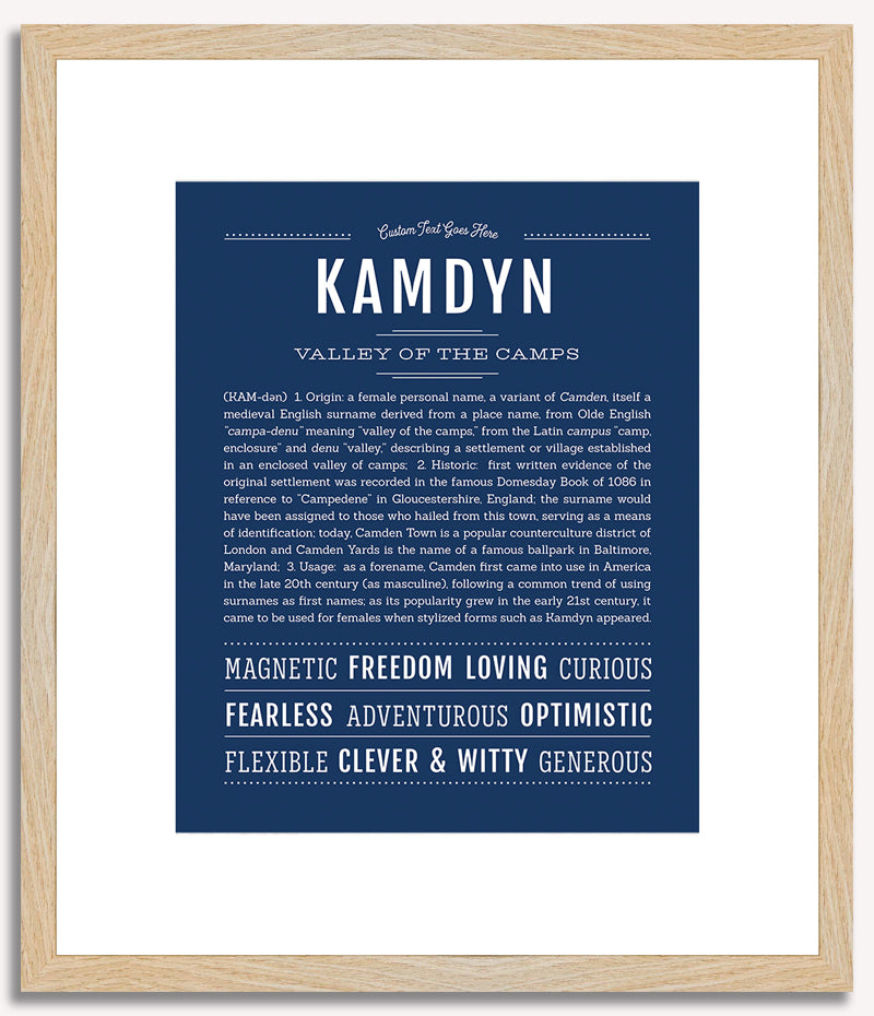 Kamdyn (male) | Name Art Print