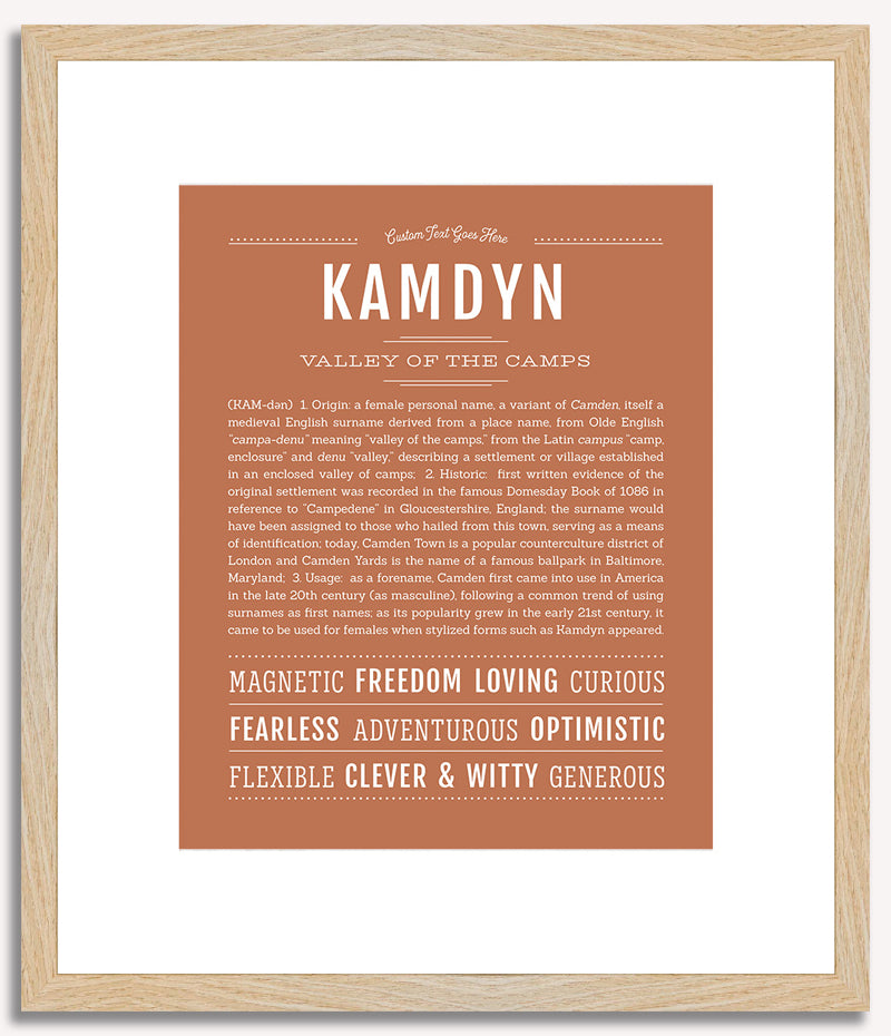 Kamdyn (male) | Name Art Print