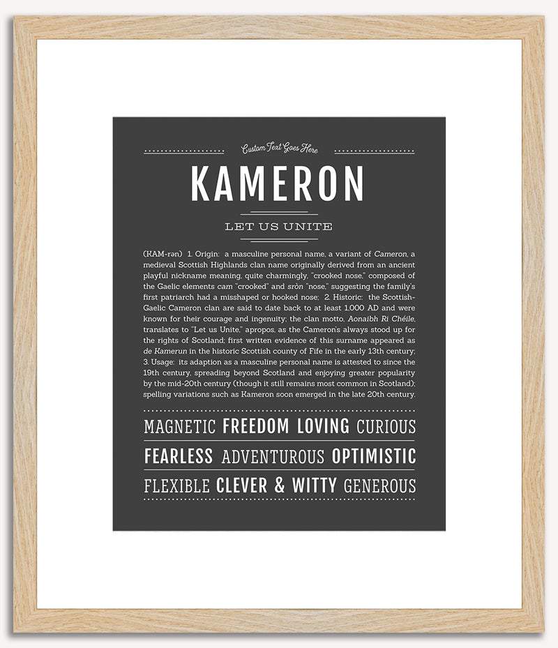 Kameron | Name Art Print