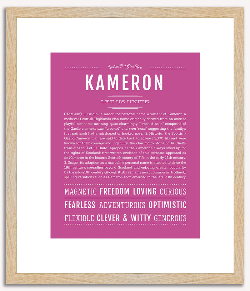 Kameron | Name Art Print