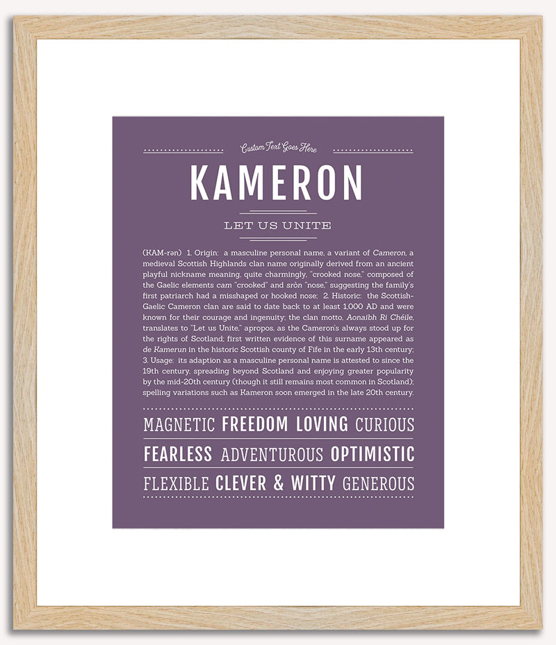 Kameron | Name Art Print