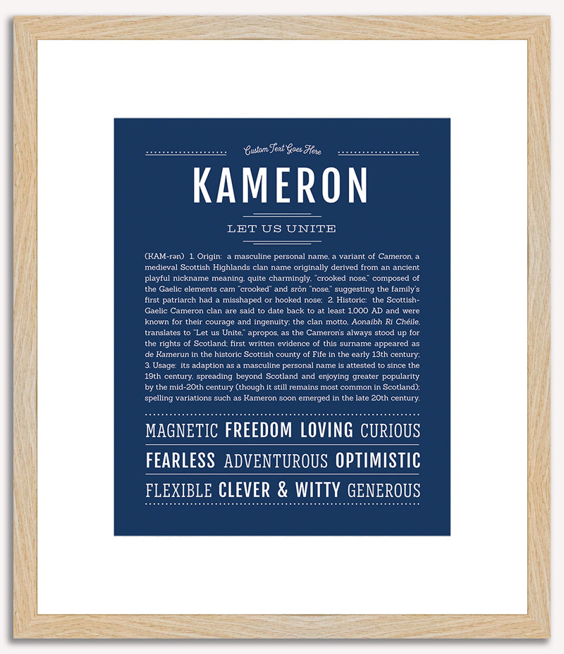 Kameron | Name Art Print