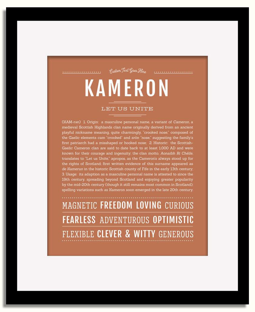 Frame Options | Terra Cotta | Black Frame, Matted