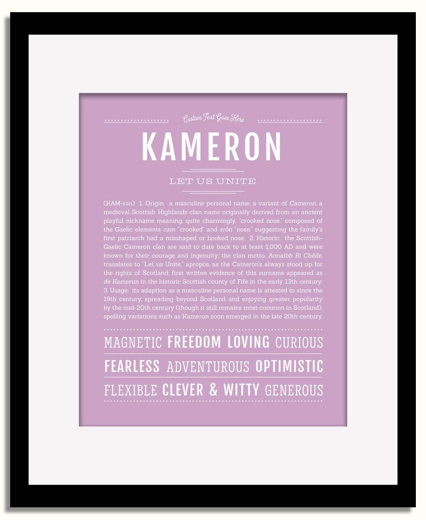 Frame Options | Lilac | Black Frame, Matted