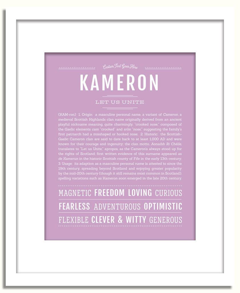 Frame Options | Lilac | White Frame, Matted