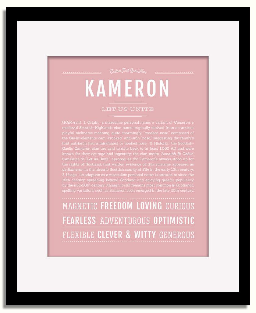 Frame Options | Dusty Rose | Black Frame, Matted