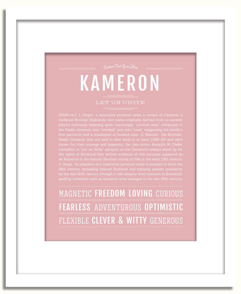 Frame Options | Dusty Rose | White Frame, Matted