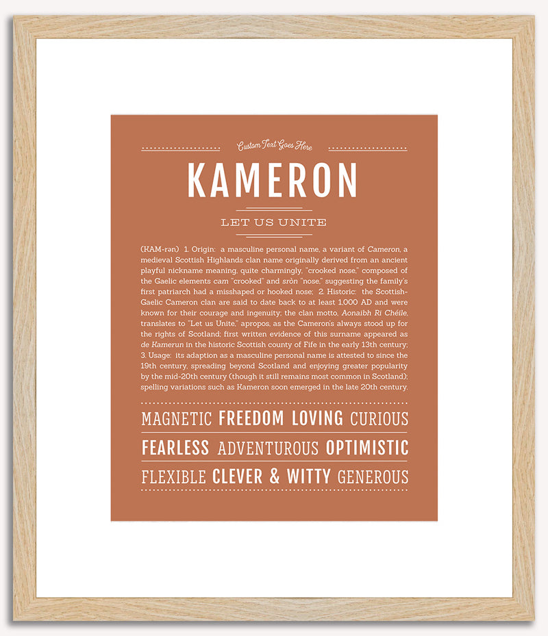 Kameron | Name Art Print