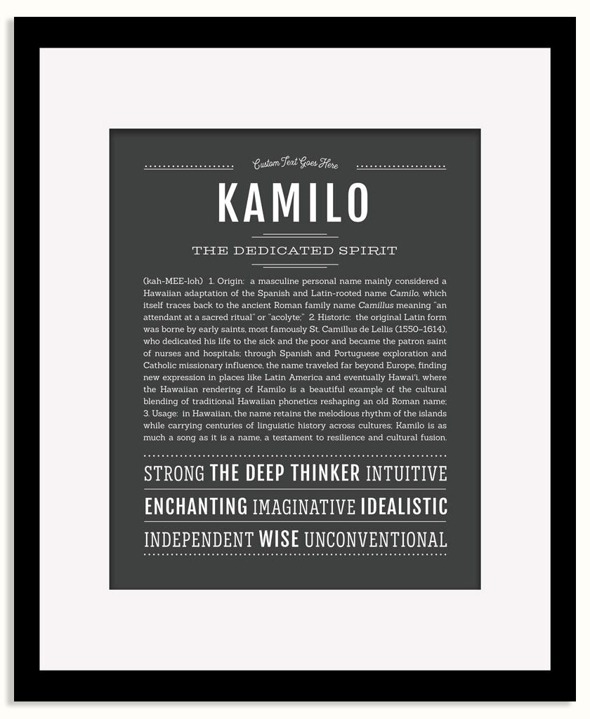 Frame Options | Charcoal Gray | Black Frame, Matted