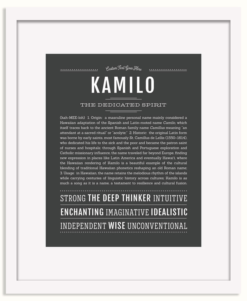 Frame Options | Charcoal Gray | White Frame, Matted