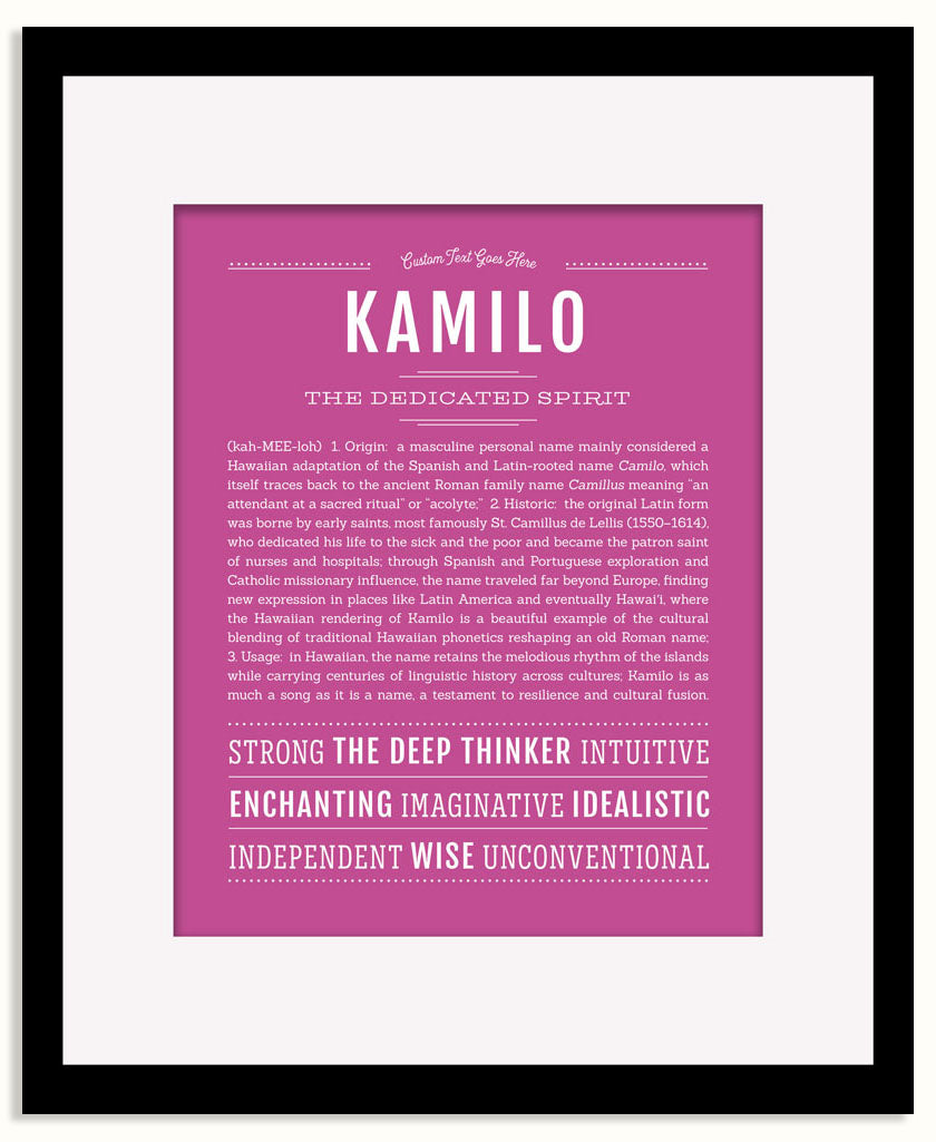 Frame Options | Dark Pink | Black Frame, Matted
