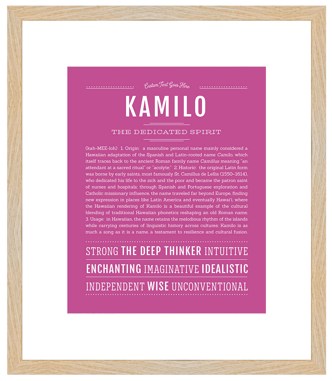Frame Options | Dark Pink | Maple Frame, Matted